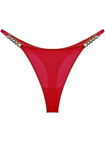 V String Thong Bikini Rhinestone Belt 